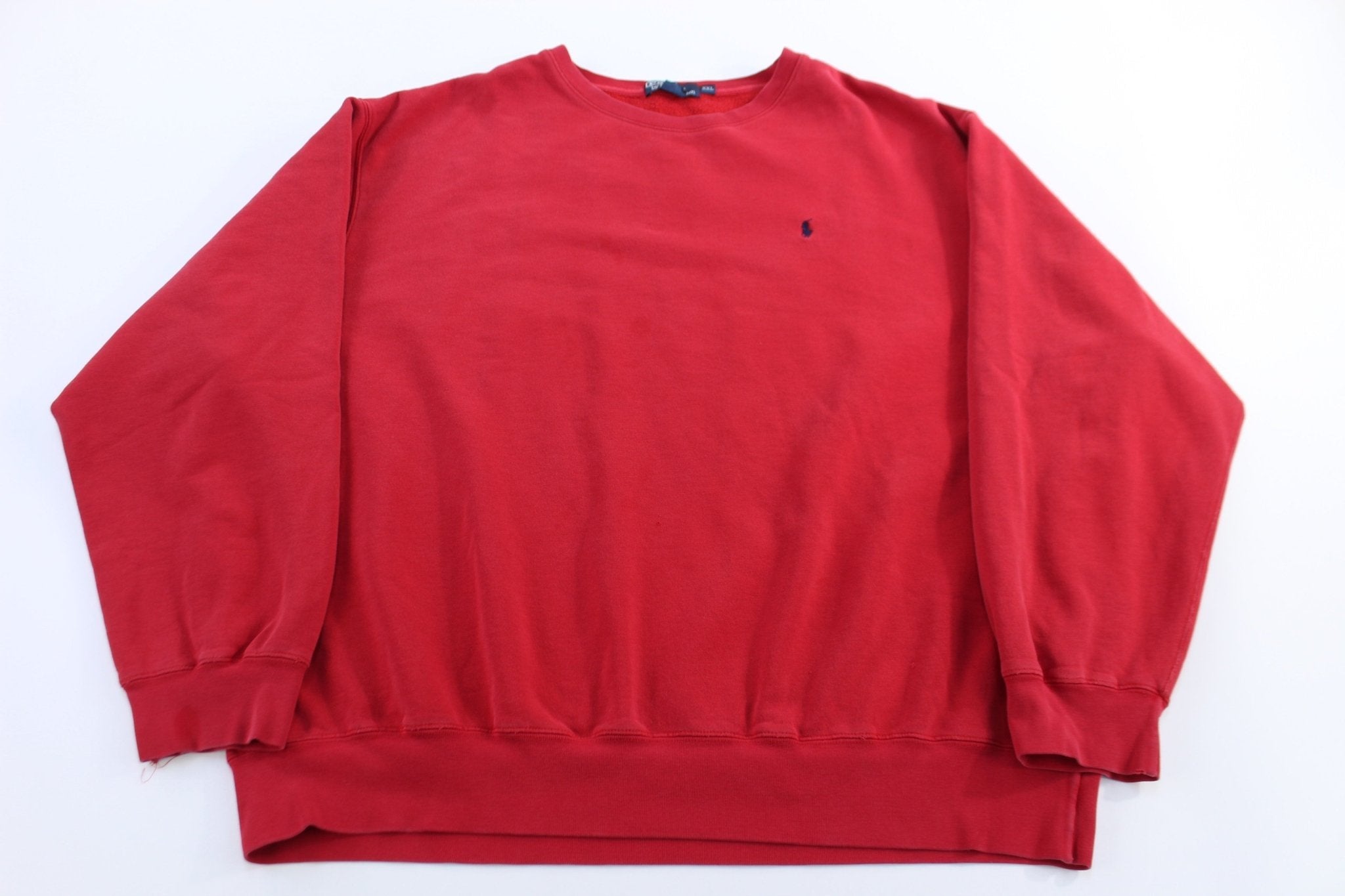 Polo by Ralph Lauren Embroidered Logo Red Pullover Sweater - Sweater - Thrifted Threads