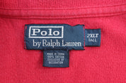 Polo by Ralph Lauren Embroidered Logo Red Quarter Zip Sweater - Sweater - Thrifted Threads
