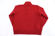 Polo by Ralph Lauren Embroidered Logo Red Quarter Zip Sweater - Sweater - Thrifted Threads