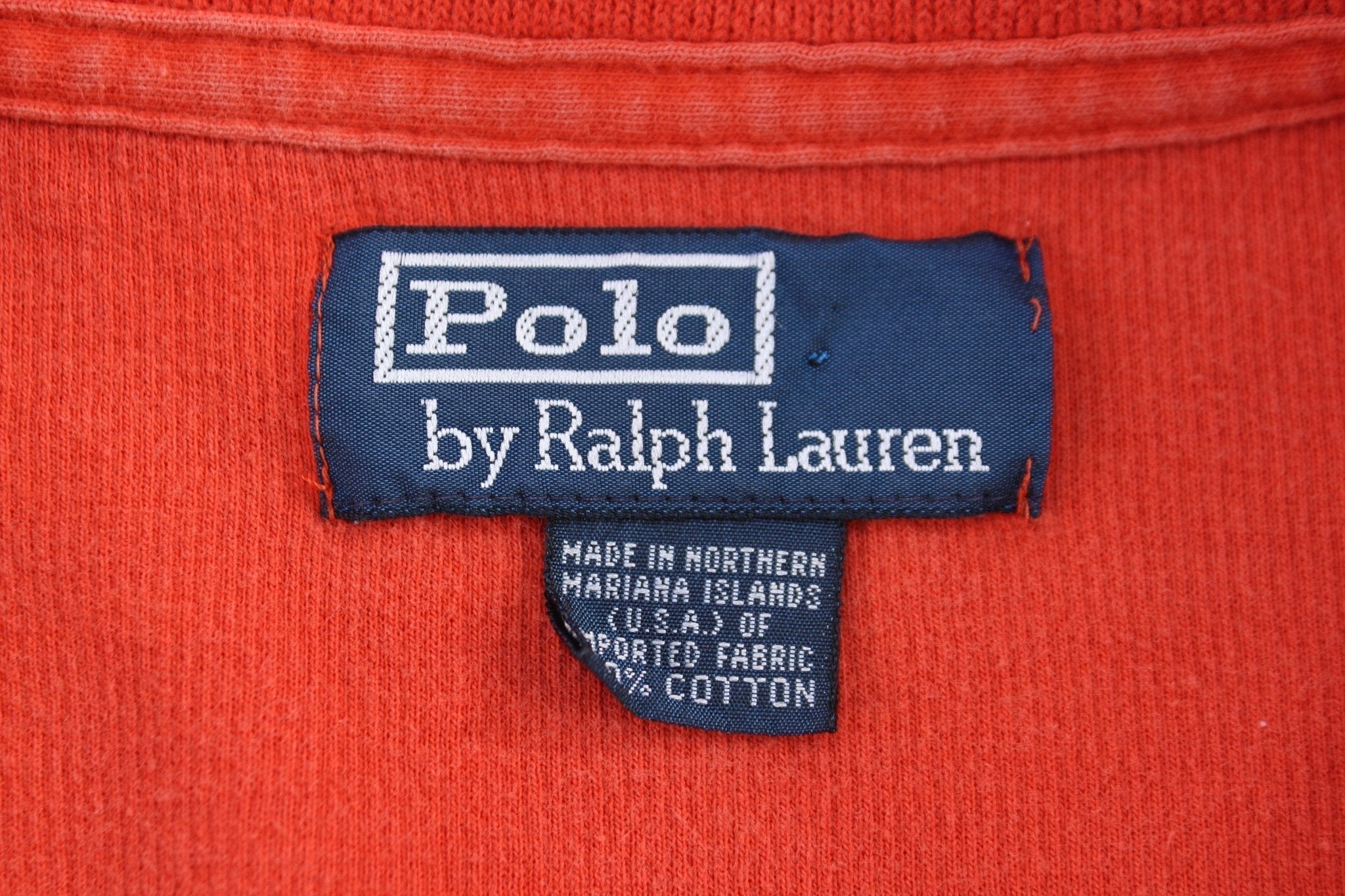 Polo by Ralph Lauren Embroidered Logo Red Quarter Zip Sweater - Sweater - Thrifted Threads