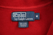 Polo by Ralph Lauren Embroidered Logo Red Quarter Zip Sweater - Sweater - Thrifted Threads