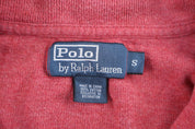 Polo by Ralph Lauren Embroidered Logo Red Quarter Zip Sweater - Sweater - Thrifted Threads