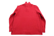Polo by Ralph Lauren Embroidered Logo Red Quarter Zip Sweater - Sweater - Thrifted Threads