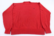 Polo by Ralph Lauren Embroidered Logo Red Sweater - ThriftedThreads.com