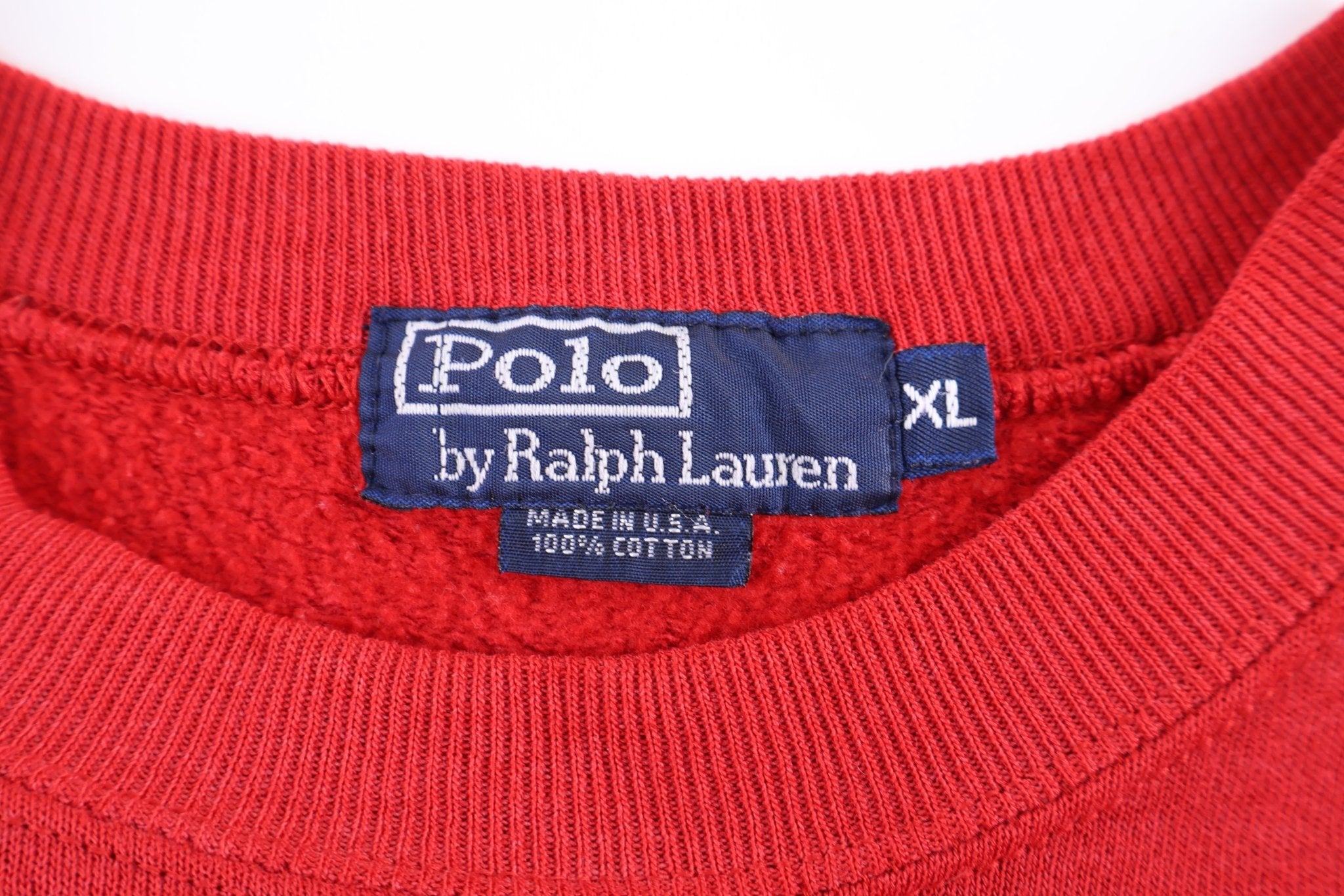 Polo by Ralph Lauren Embroidered Logo Red Sweater - Sweatshirt - Thrifted Threads
