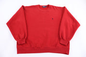Polo by Ralph Lauren Embroidered Logo Red Sweater - Sweatshirt - Thrifted Threads