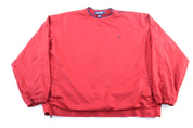 Polo by Ralph Lauren Embroidered Logo Red Windbreaker Pullover - ThriftedThreads.com