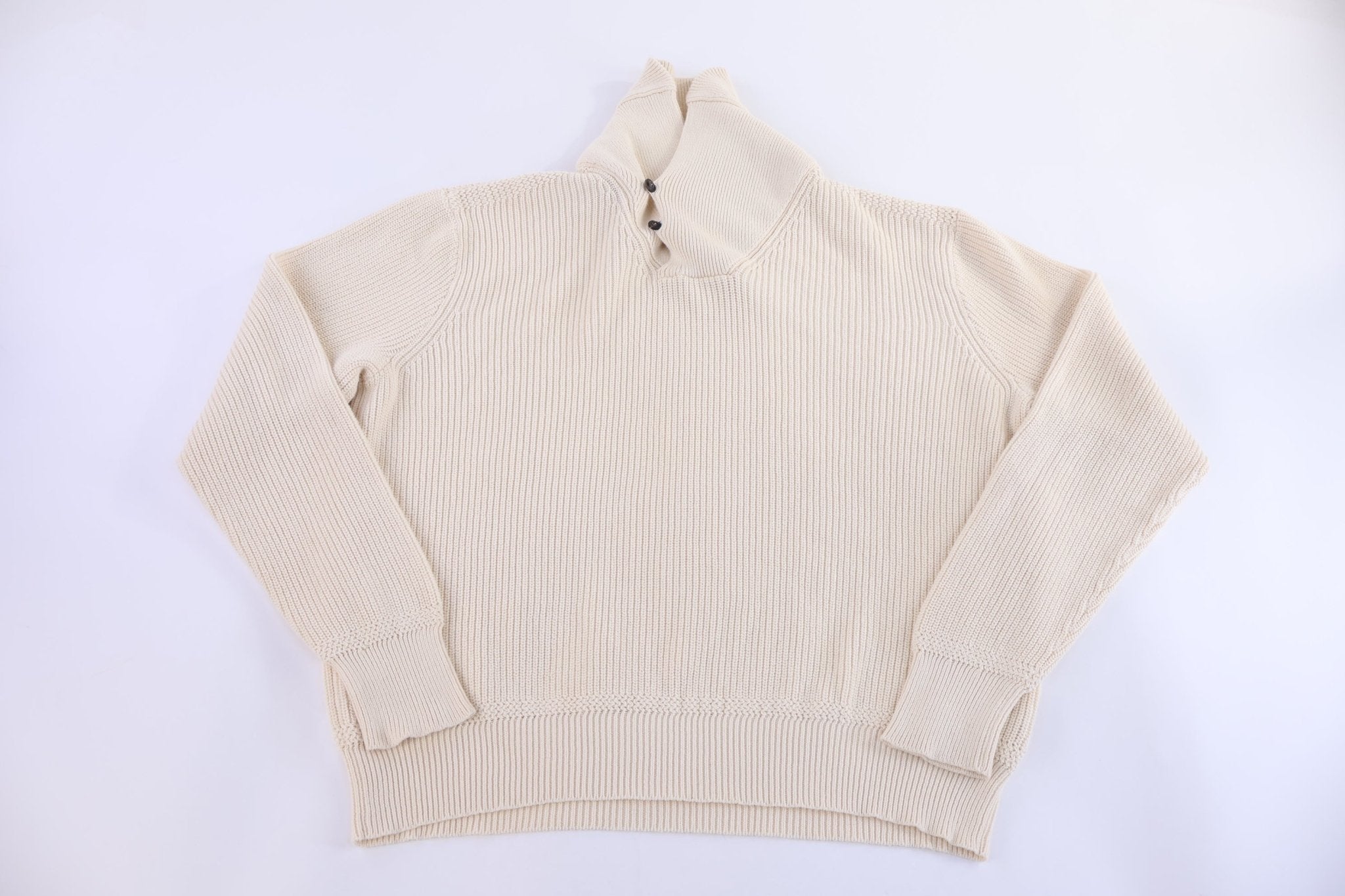 Polo by Ralph Lauren Embroidered Logo Shawl Collar Knit Sweater - Sweater - Thrifted Threads