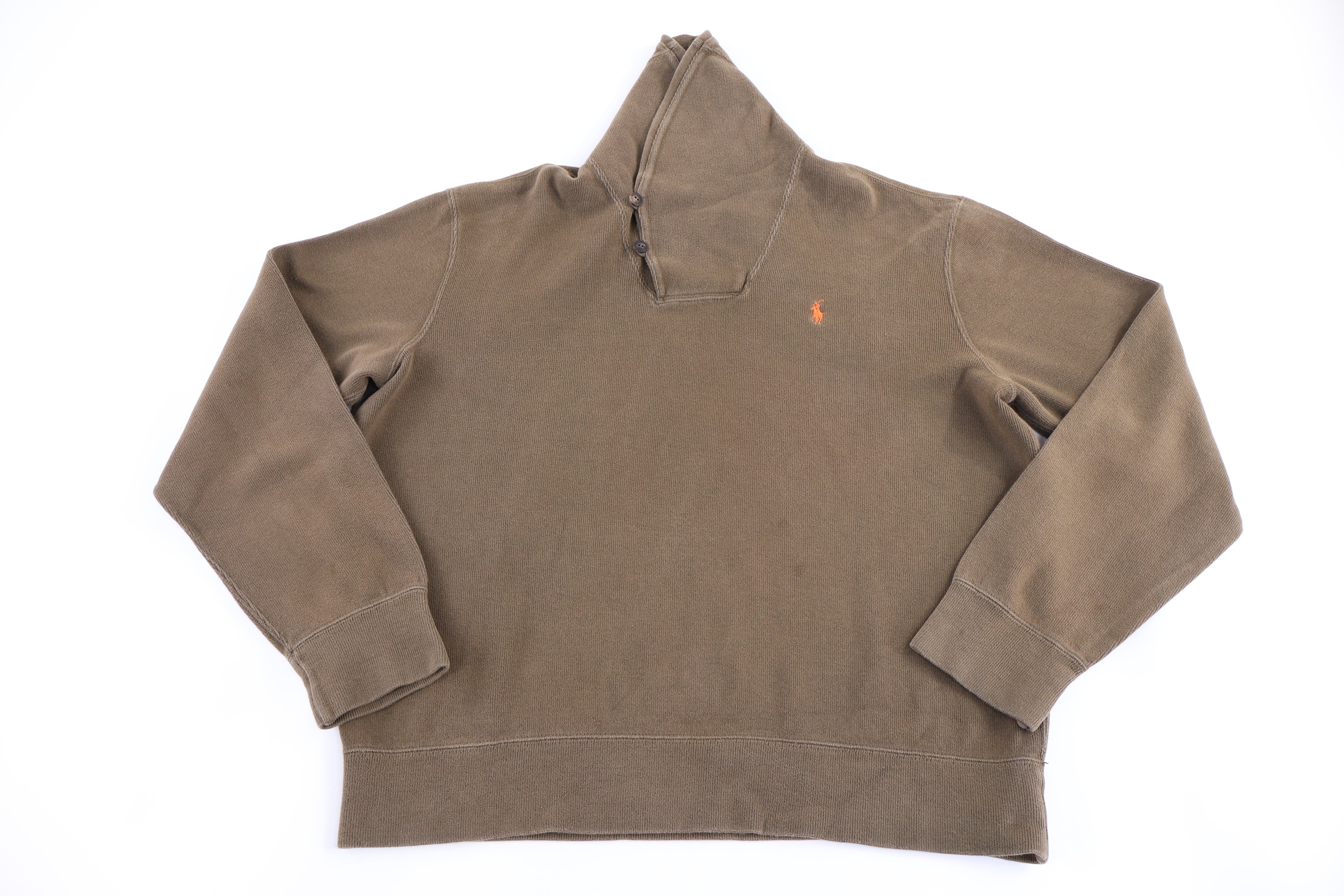 Polo by Ralph Lauren Embroidered Logo Shawl Collar Sweater - Sweater - Thrifted Threads