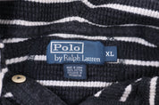 Polo by Ralph Lauren Embroidered Logo Striped Pullover Sweater - Sweater - Thrifted Threads