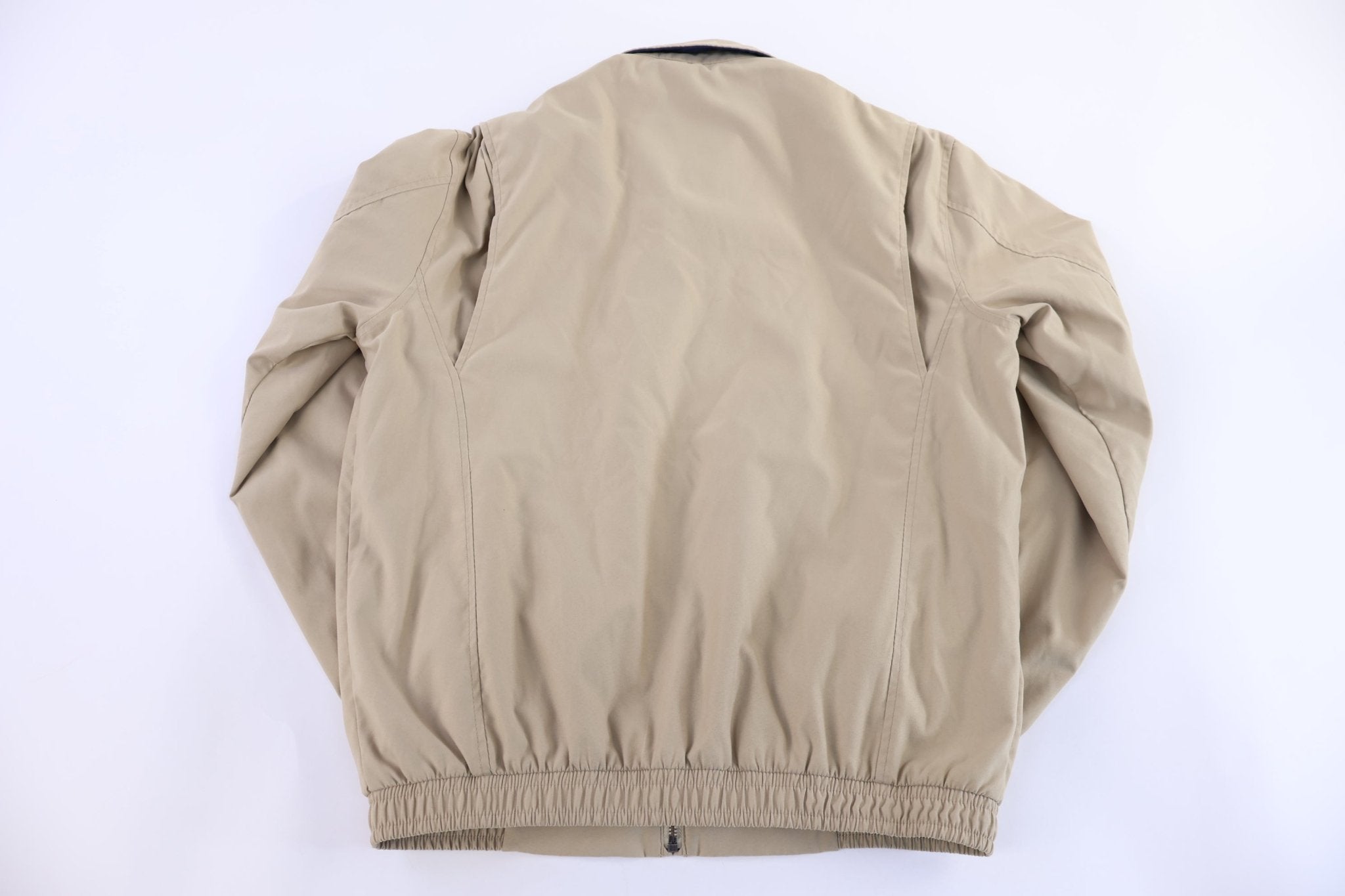 Polo by Ralph Lauren Embroidered Logo Tan Full Zip Jacket - Jacket - Thrifted Threads