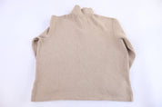 Polo by Ralph Lauren Embroidered Logo Tan Quarter Zip Pullover - Sweater - Thrifted Threads