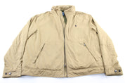 Polo by Ralph Lauren Embroidered Logo Tan Zip Up Jacket - ThriftedThreads.com