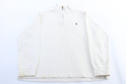 Polo by Ralph Lauren Embroidered Logo White Pullover Sweater - ThriftedThreads.com