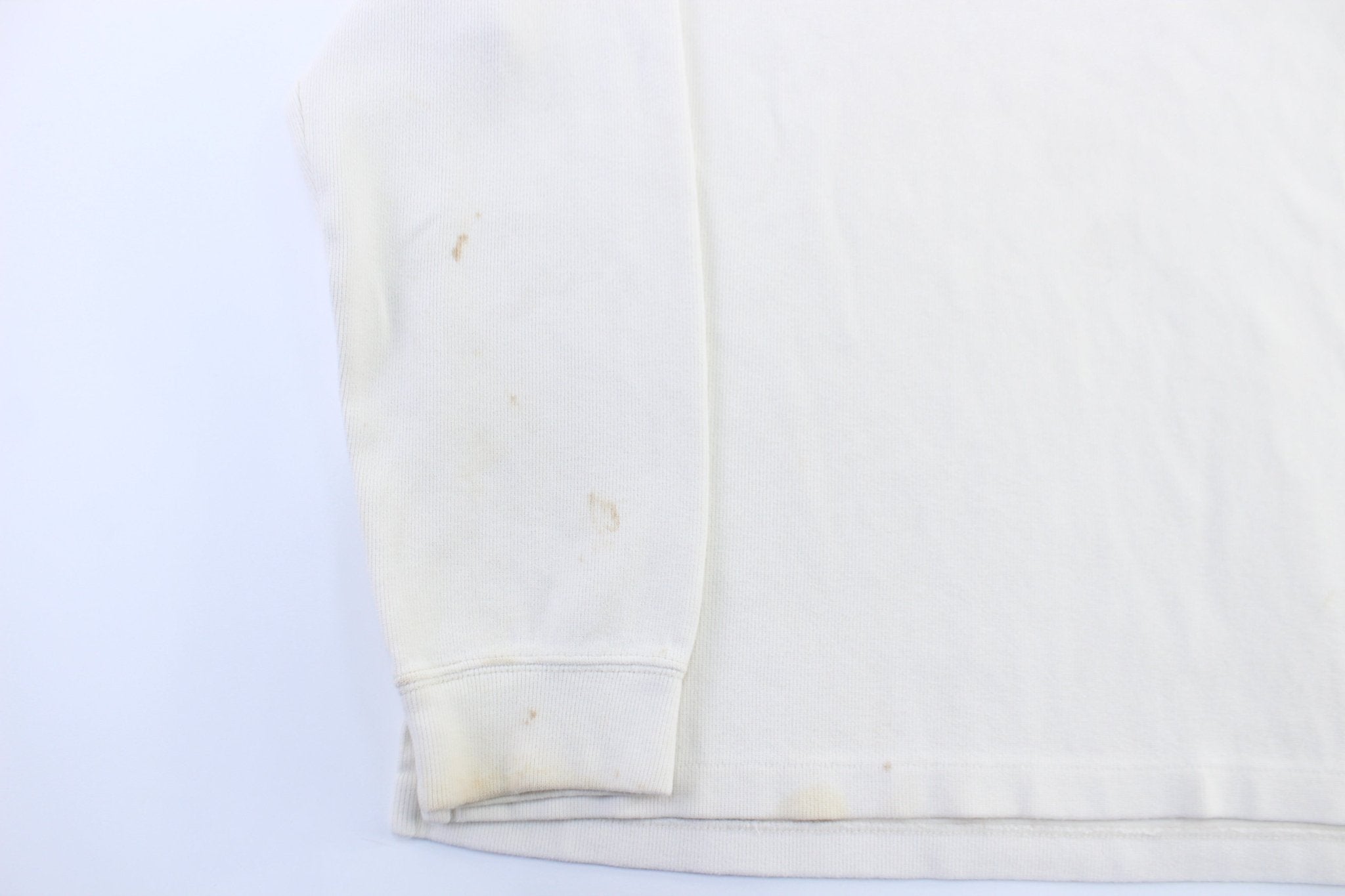 Polo by Ralph Lauren Embroidered Logo White Pullover Sweater - ThriftedThreads.com