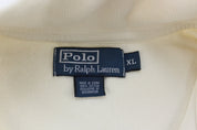 Polo by Ralph Lauren Embroidered Logo White Quarter Zip Sweater - ThriftedThreads.com