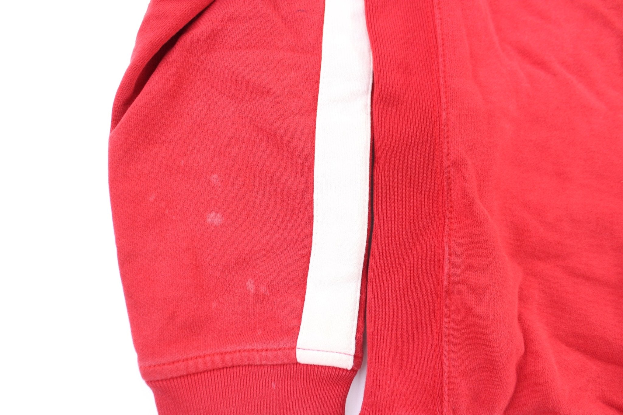 Polo by Ralph Lauren Embroidered Logo White & Red Zip Up Jacket - ThriftedThreads.com