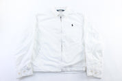 Polo by Ralph Lauren Embroidered Logo White Zip Up Jacket - ThriftedThreads.com