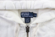 Polo by Ralph Lauren Embroidered Logo White Zip Up Jacket - ThriftedThreads.com