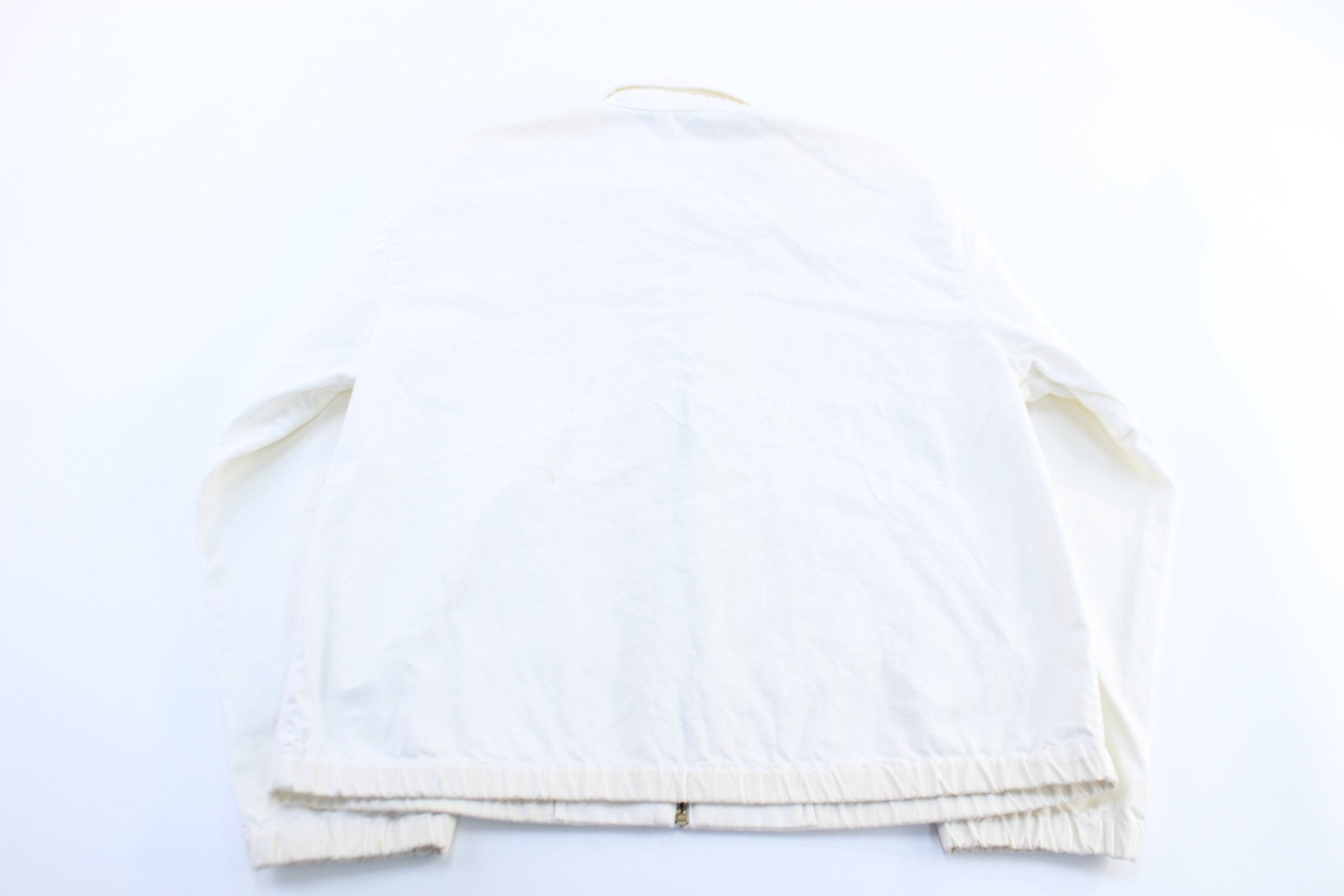 Polo by Ralph Lauren Embroidered Logo White Zip Up Jacket - ThriftedThreads.com