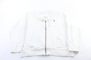 Polo by Ralph Lauren Embroidered Logo White Zip Up Jacket - ThriftedThreads.com