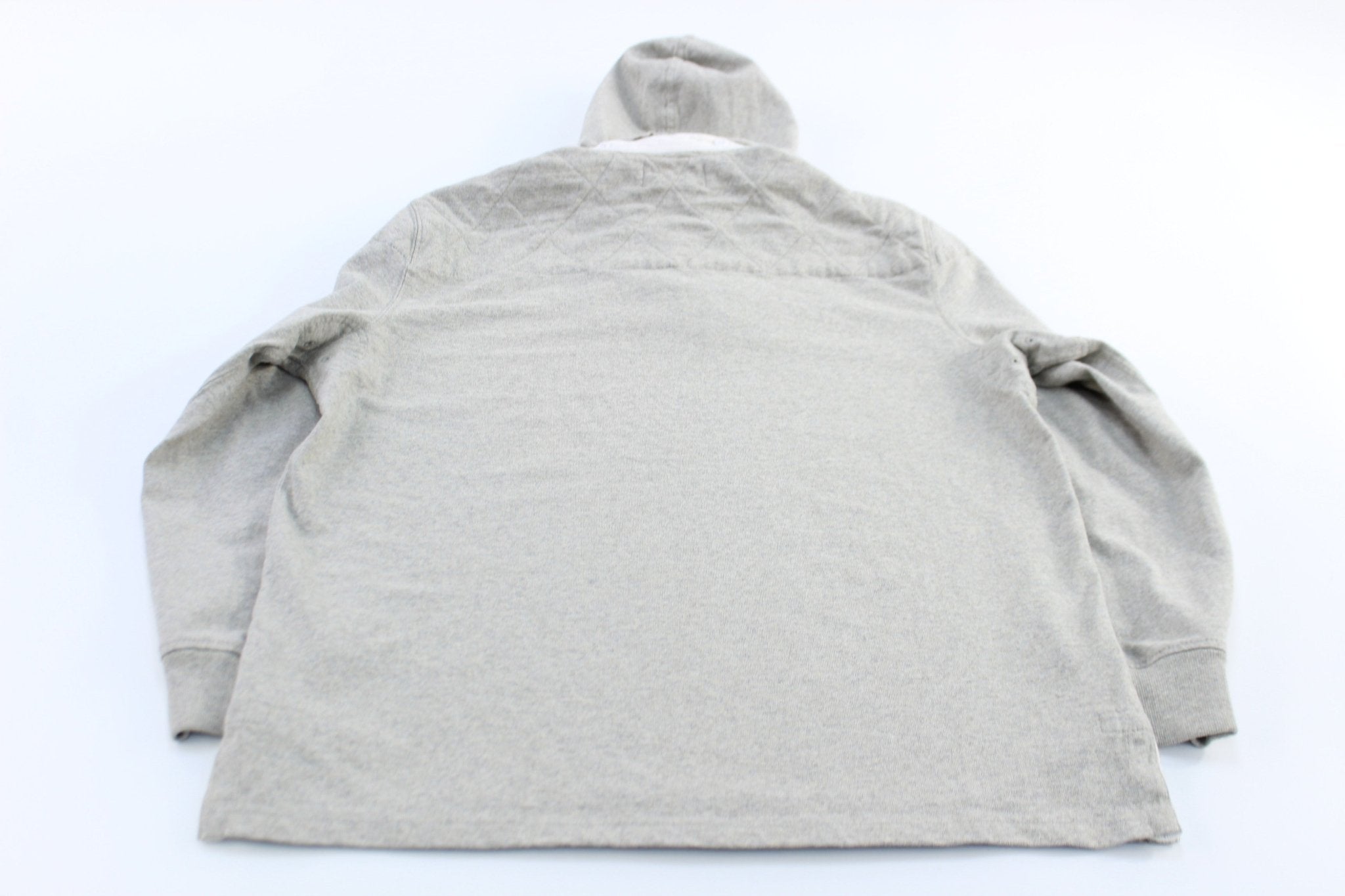 Polo by Ralph Lauren Grey Button Up Hoodie - ThriftedThreads.com