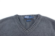 Polo by Ralph Lauren Grey Sweater Vest - ThriftedThreads.com