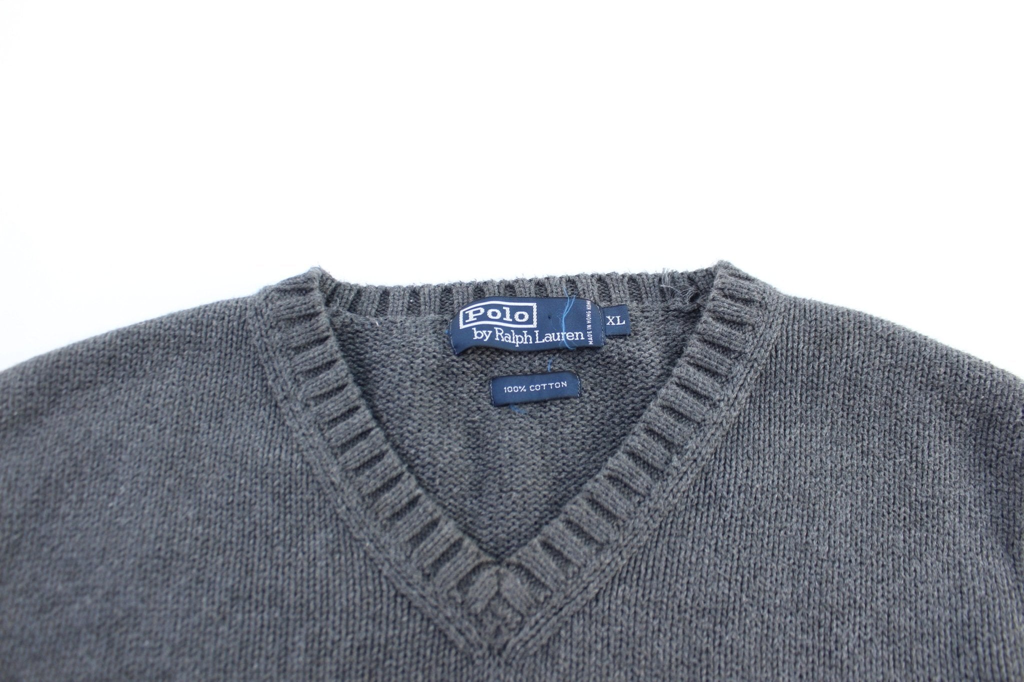 Polo by Ralph Lauren Grey Sweater Vest - ThriftedThreads.com