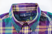Polo by Ralph Lauren Purple & Teal Plaid LS Button Down - ThriftedThreads.com
