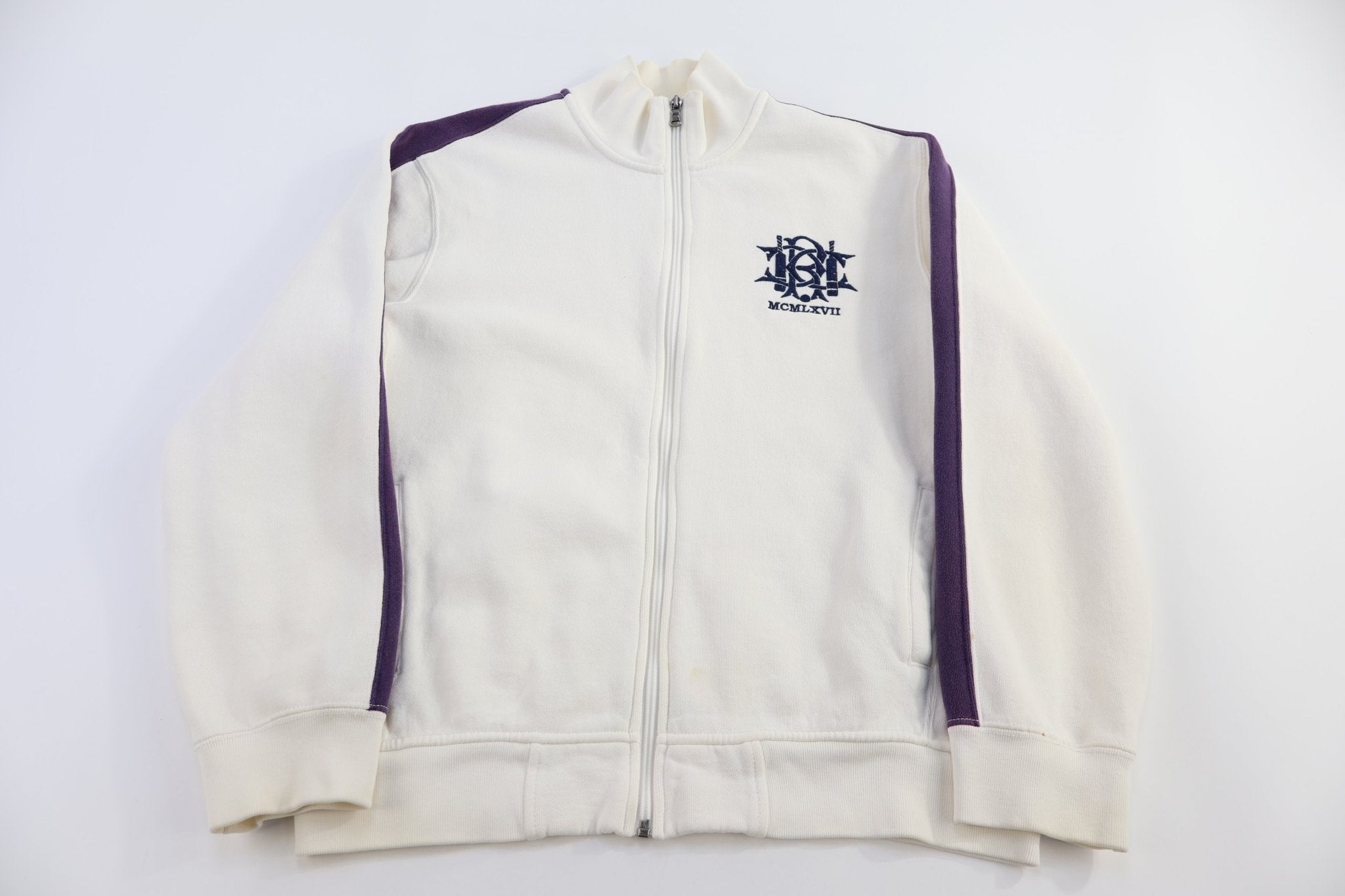 Polo by Ralph Lauren Purple & White Track Jacket - Jacket - Thrifted Threads