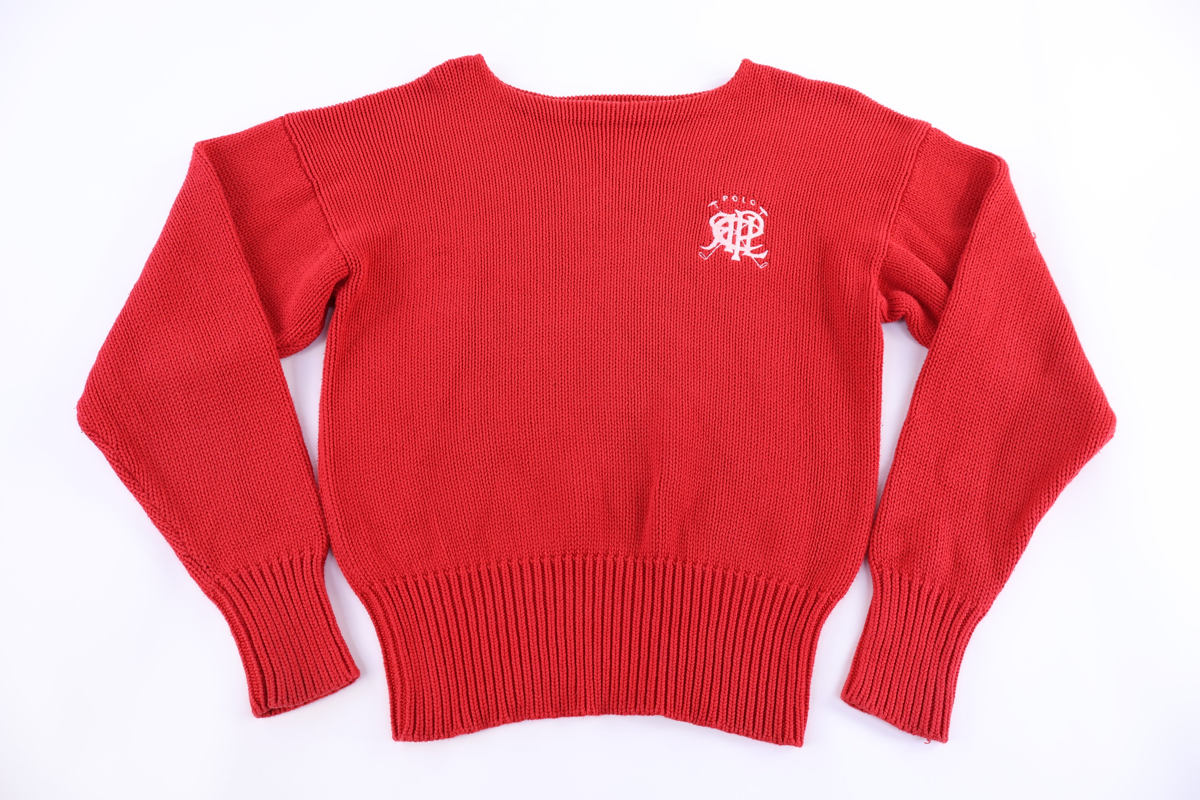 Polo by Ralph Lauren Red Knit Sweater - Sweater - Thrifted Threads