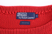 Polo by Ralph Lauren Red Knit Sweater - Sweater - Thrifted Threads