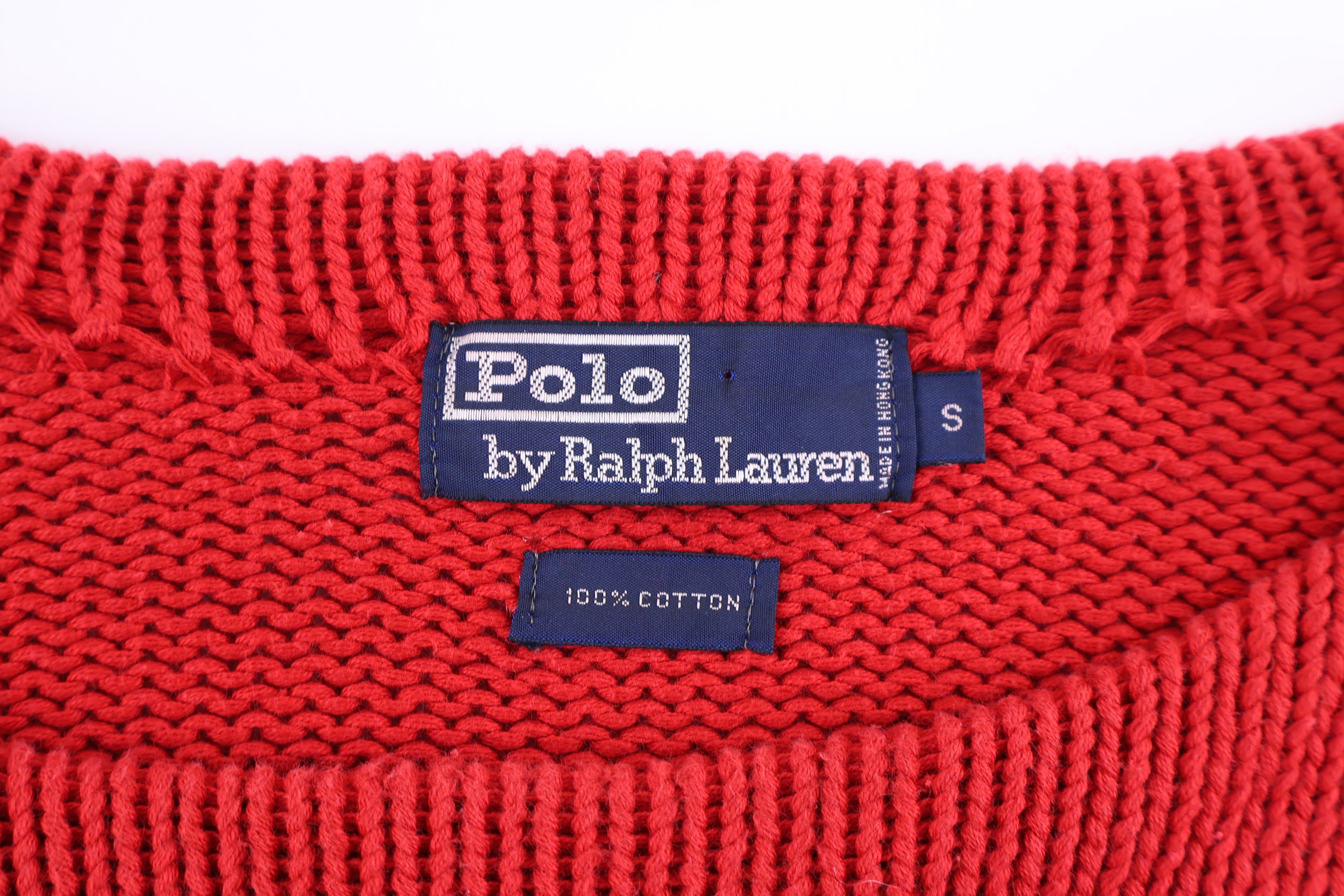Polo by Ralph Lauren Red Knit Sweater - Sweater - Thrifted Threads