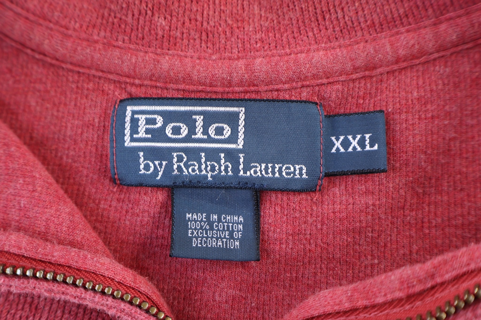 Polo by Ralph Lauren Red Quarter Zip Sweater - Sweater - Thrifted Threads