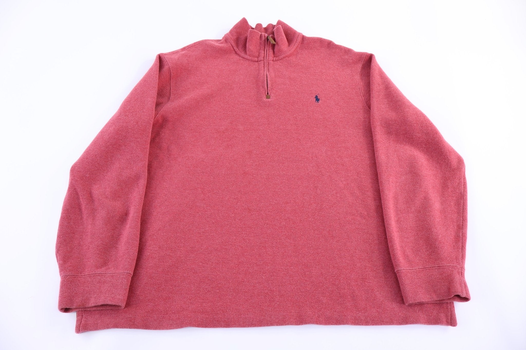 Polo by Ralph Lauren Red Quarter Zip Sweater - Sweater - Thrifted Threads