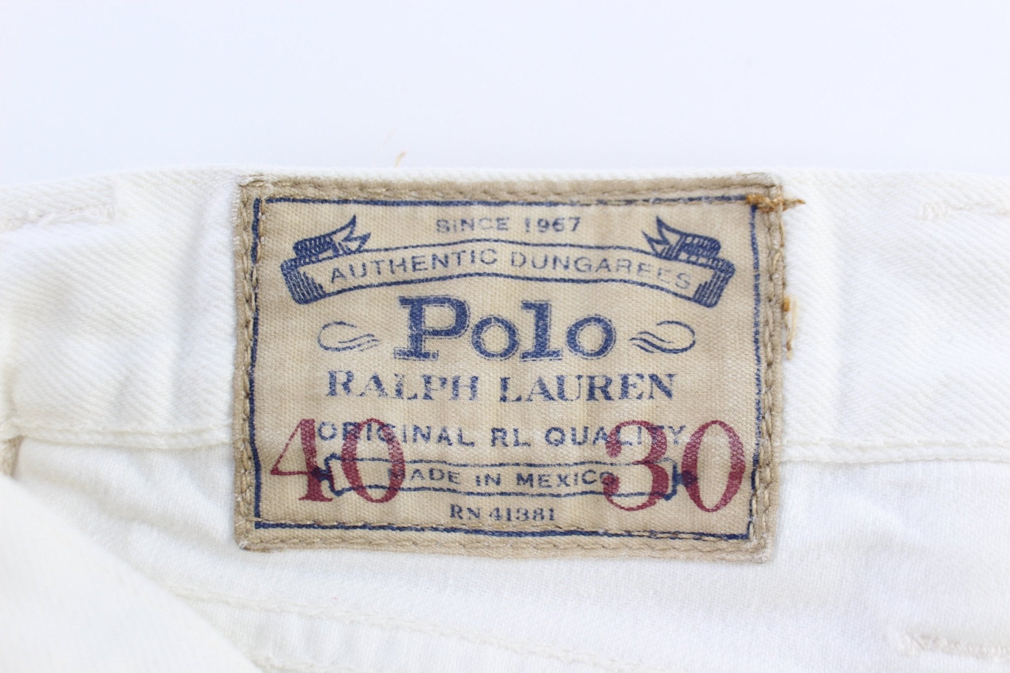 Polo by Ralph Lauren White Denim Pants - Pants - Thrifted Threads