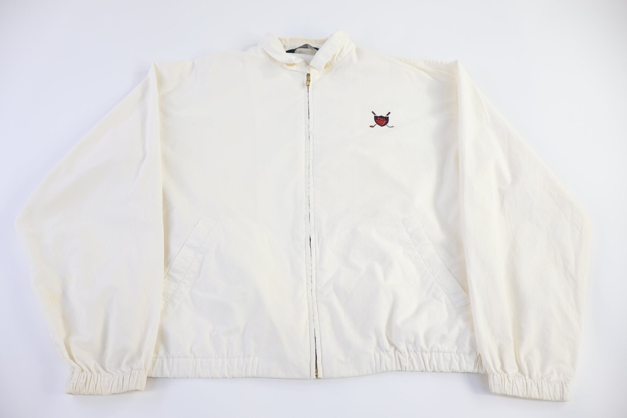 Polo by Ralph Lauren White Full Zip Jacket - Jacket - Thrifted Threads