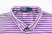 Polo by Ralph Lauren White & Purple Striped Button Up - ThriftedThreads.com