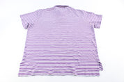 Polo by Ralph Lauren White & Purple Striped Button Up - ThriftedThreads.com