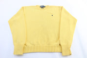 Polo by Ralph Lauren Yellow Knit Sweater - ThriftedThreads.com
