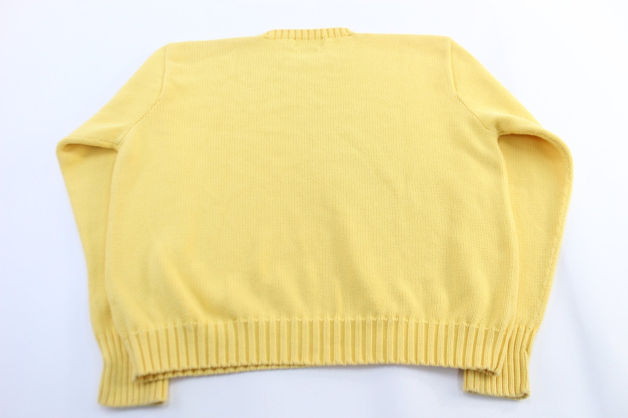 Polo by Ralph Lauren Yellow Knit Sweater - ThriftedThreads.com