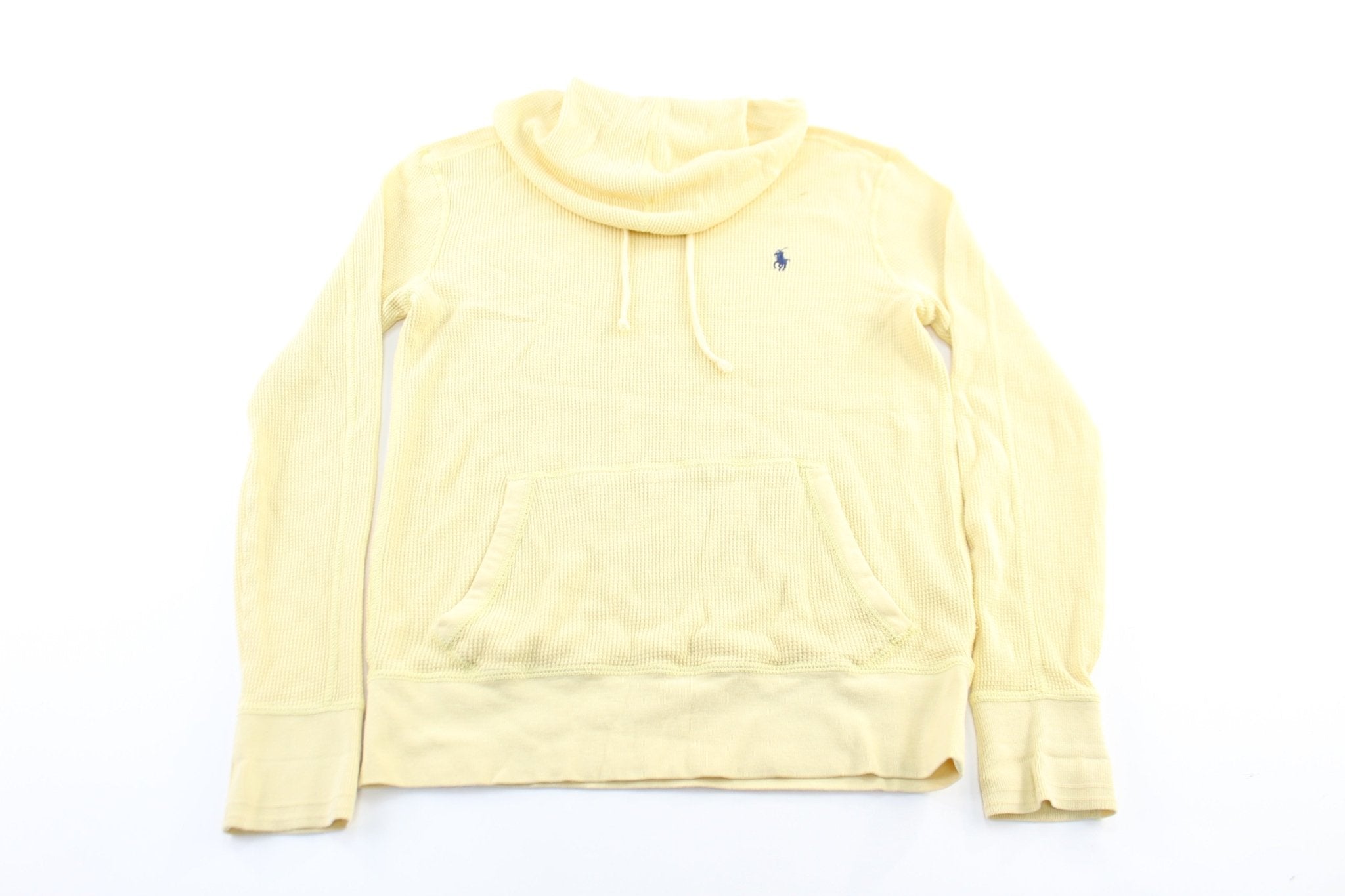 Polo by Ralph Lauren Yellow Waffle Knit Pullover - ThriftedThreads.com