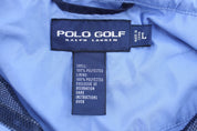 Polo Golf Ralph Lauren Embroidered Logo Blue Windbreaker Pullover - ThriftedThreads.com