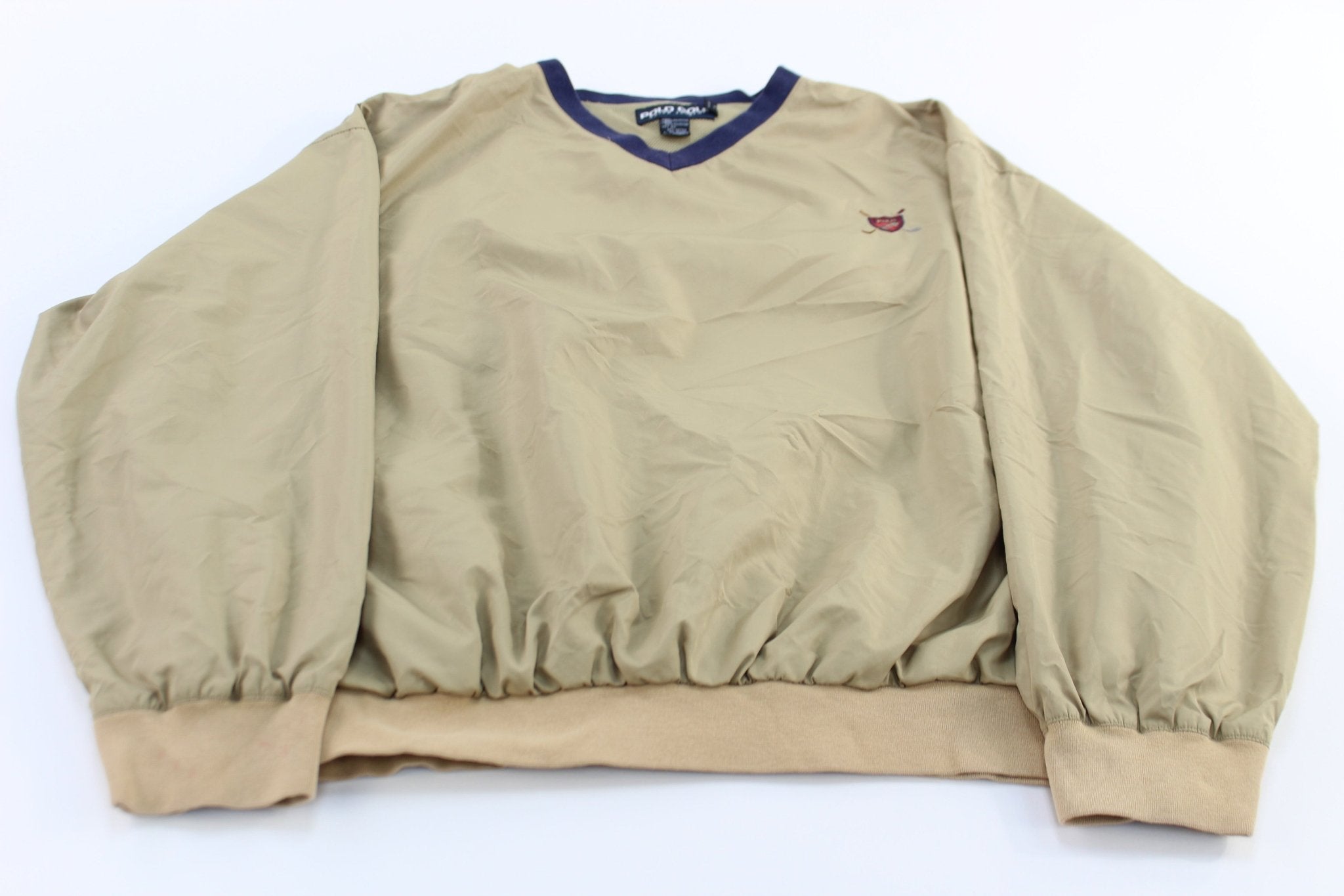Polo Golf Ralph Lauren Embroidered Logo Windbreaker Pullover - ThriftedThreads.com