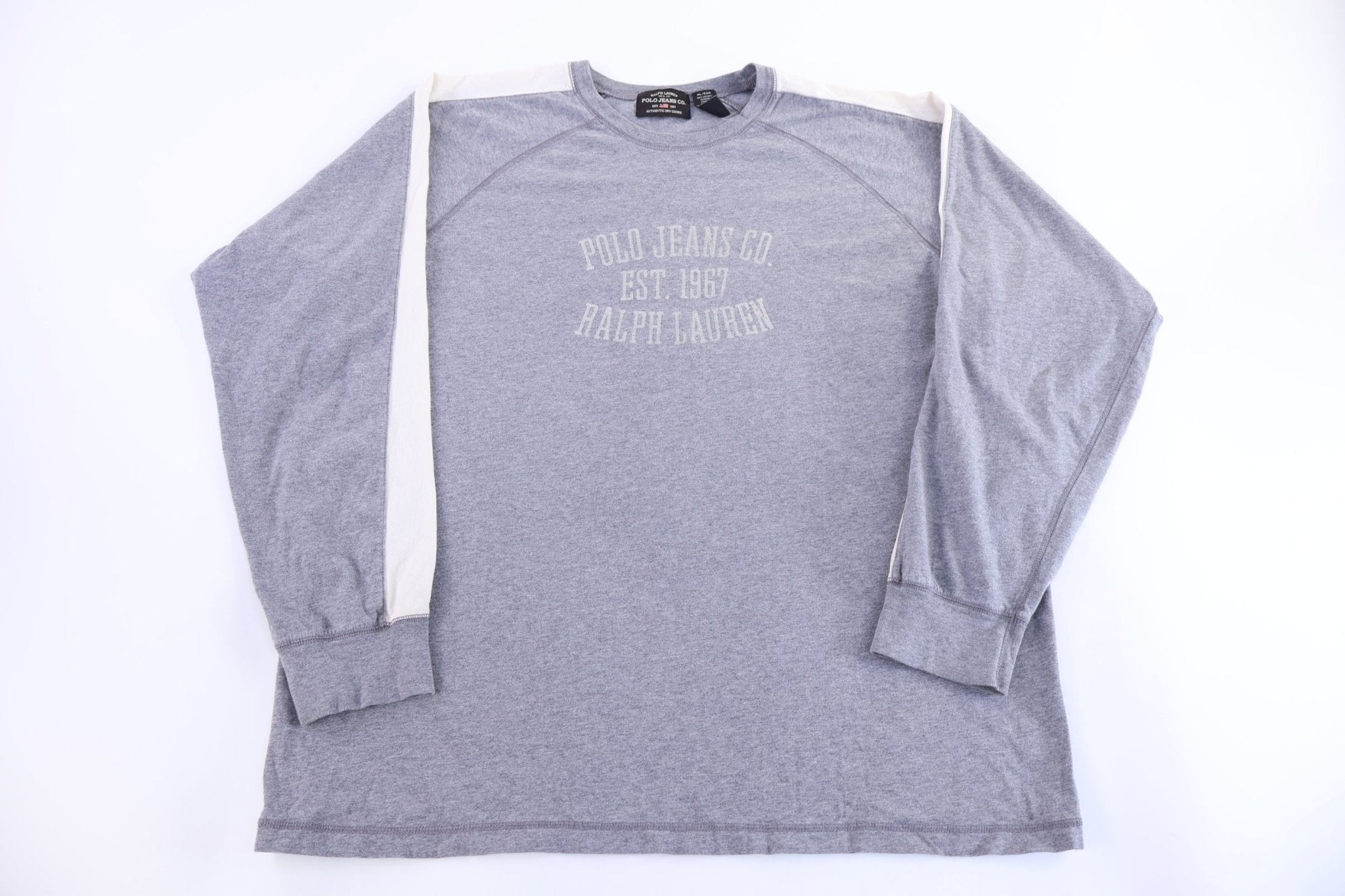 Polo Jeans Co Ralph Lauren Grey LS T-shirt - Shirts & Tops - Thrifted Threads