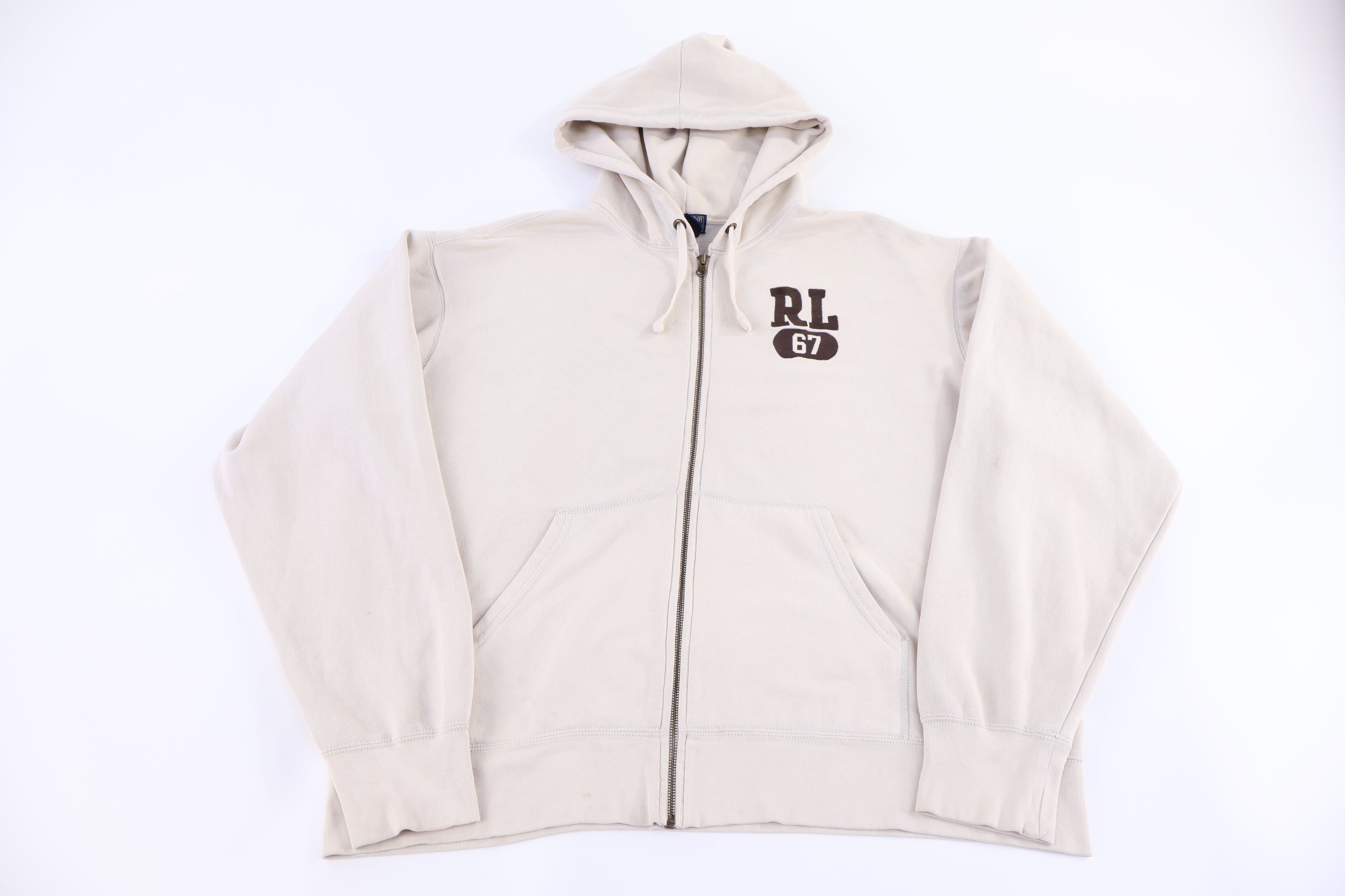 Polo Jeans Company Tan Full Zip Hoodie - Jacket - Thrifted Threads