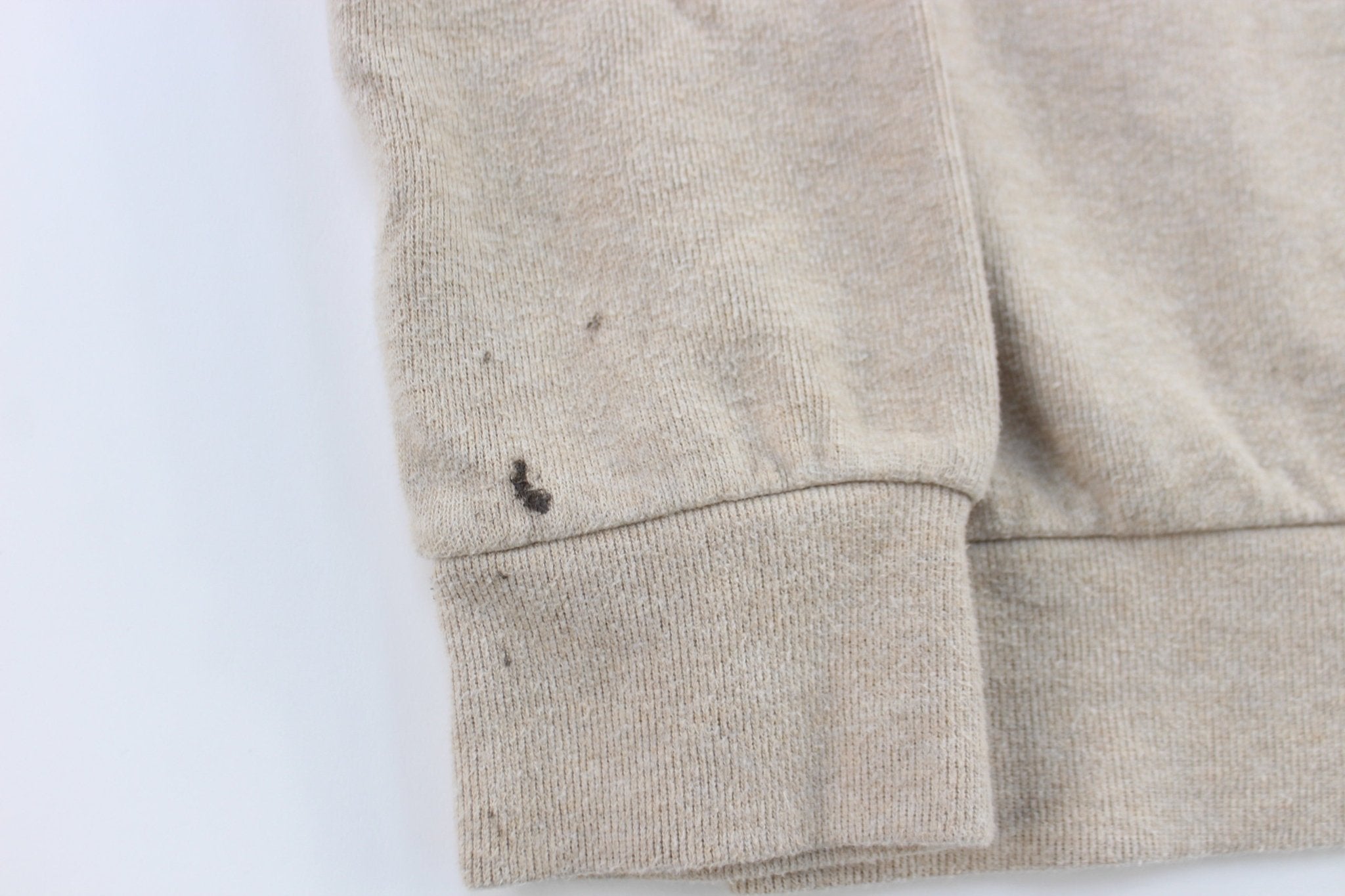 Polo Ralph Lauren Beige Elbow Patch Sweater - ThriftedThreads.com