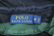 Polo Ralph Lauren Black & Green Striped Pullover Hoodie - ThriftedThreads.com