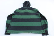 Polo Ralph Lauren Black & Green Striped Pullover Hoodie - ThriftedThreads.com