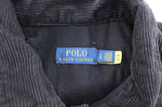 Polo Ralph Lauren Black Naval Corduroy Coat - ThriftedThreads.com